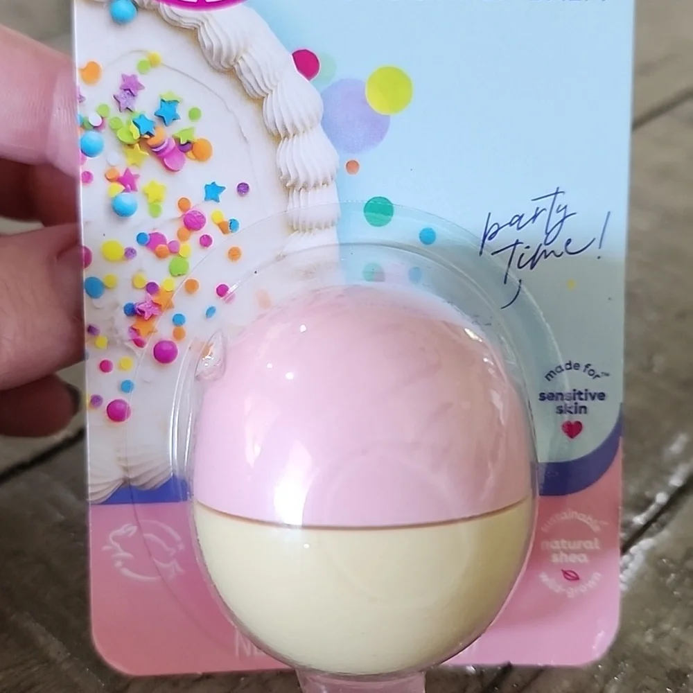 NWT EOS Birthday Cake Lip Balm Sphere
